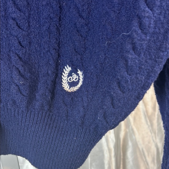 PINK Victoria's Secret Deep Blue Cable Knit Cardigan - Picture 3 of 4